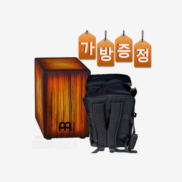 MEINL HCAJ2AMTS+SOL-CJB-SBS Headliner String Amber Tiger Stripe BKK Cajon 메이늘 카혼 카존 패키지