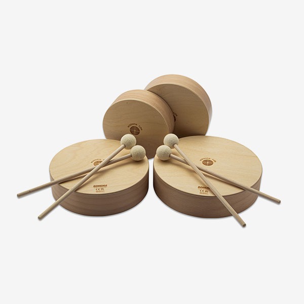 100년기업 독일 로헤마 우든 드럼세트 ROHEMA Germany 61598 Wooden Drum Set Nature 4개세트 Beech 우드 4말렛 포함
