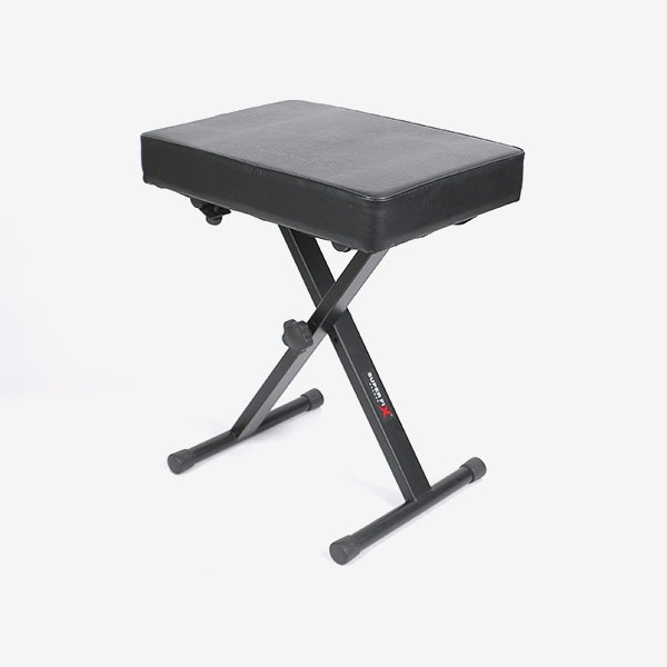 SUPERFIX KB118B 스틸렉 디지털 피아노 벤치 의자 3단계 높이조절 Leather 방염쿠션