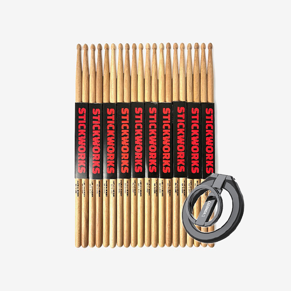 (마그네틱 그립톡 무료증정 12조 1팩) Stickworks 5A American Hickory 스틱웍스 히코리 5A 드럼스틱 030374